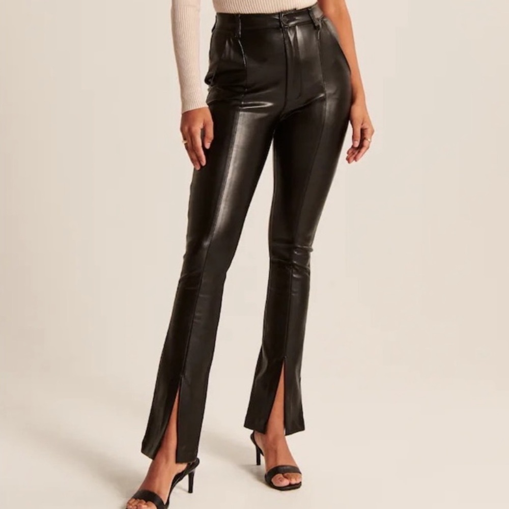 Abercrombie & Fitch Black Leather Pants - size 30